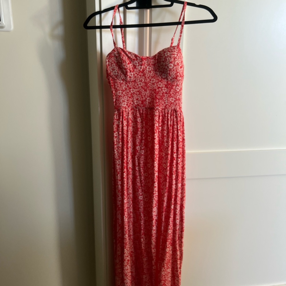 Lily Rose Red Floral Maxi Dress